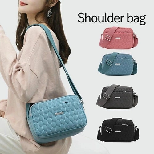 底値価格ミニショルダーバッグ レディース 斜めがけバッグ 軽量 コンパクト ナイロン キルティング 30-60代 収納力抜群 ポケット多機能 通勤 通学 4色展開