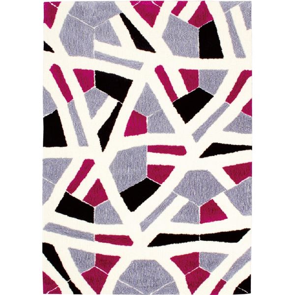 ラグマット/絨毯 [約140x200cm ワインレッド] 『new trail』 プレーベル