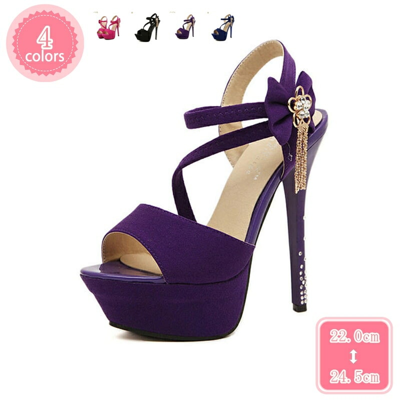 777円OFFクーポン ピンヒール サンダル オープントゥ ヒール14.5cm レディース楽ちん脚長 蝶結び ストラップ シューズ ラインストーン サンダル アンクルストラップ グラディエーター 靴