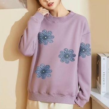 レディース トップス プルオーバー トレーナー 長袖 Uネック ラウンドネック フェミニン もこもこ ふわふわ ふっくら ヴィンテージ 裏起毛 かわいい 大人可愛い シンプル カジュアル おしゃれ