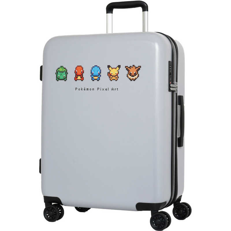 ポケモン　ピクセルアート キャリーケース グレー [TSAロック搭載 /約59(拡張時約68)L /3泊～5泊]　PK-0881-56-GY