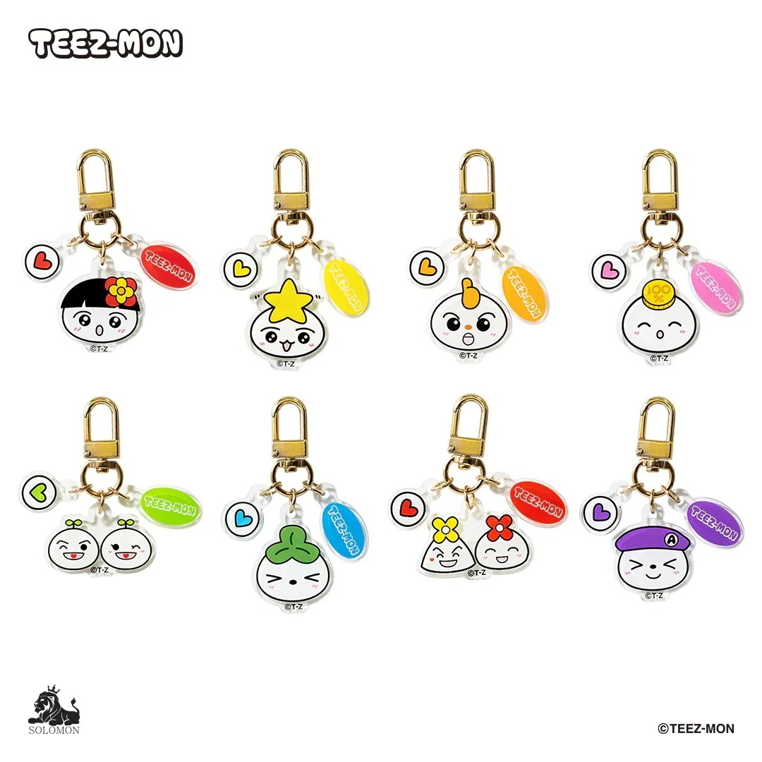 8個SET 公式 TEEZ-MON トレーディングアクリルキーリング SET_TAK_RDMP アクリルキーホルダー アクキー