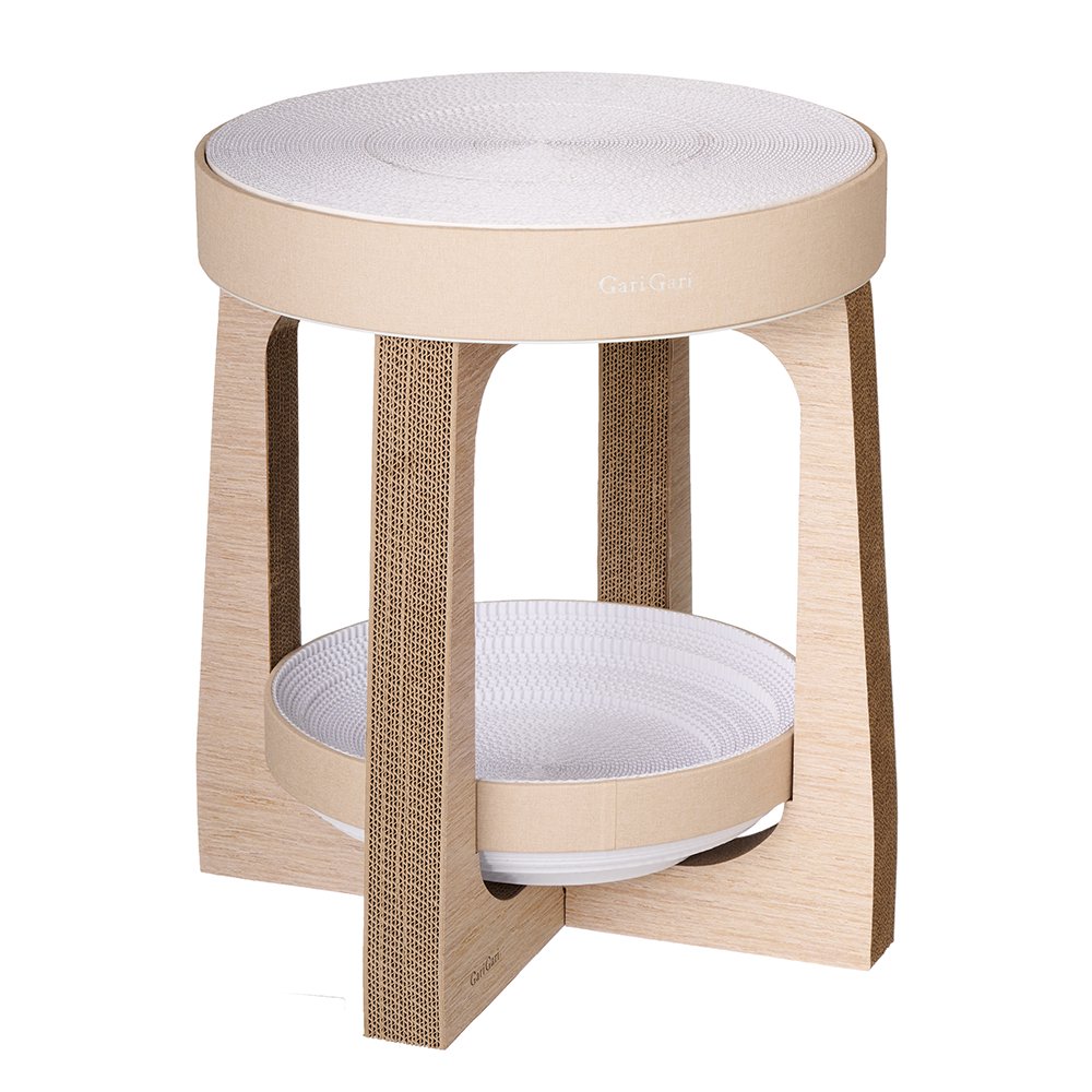 猫用　爪とぎ　ミュー　ガリガリスイート　スツール　ウォームグレージュ　ＣＲＣ30―51―10―00―00