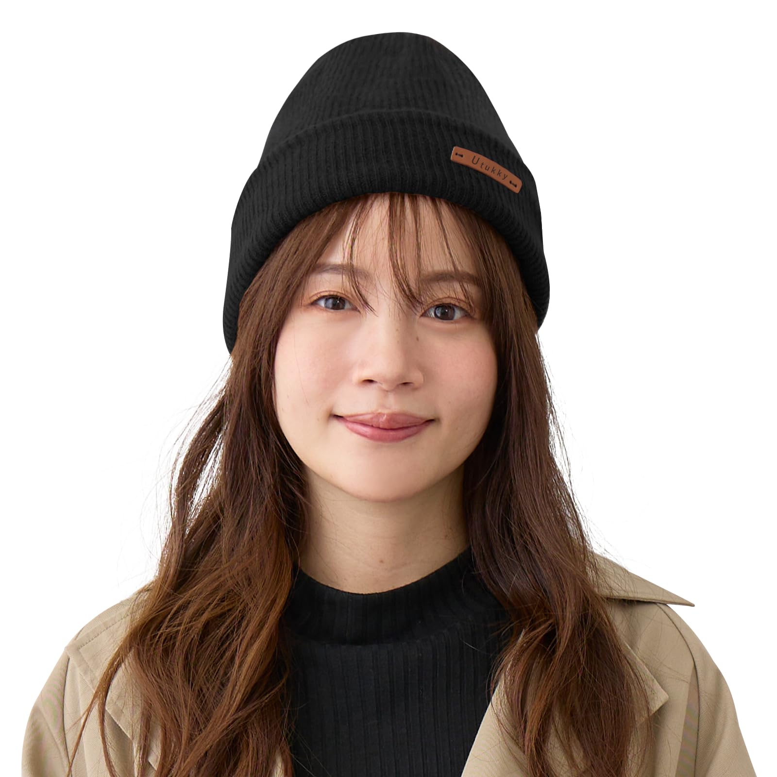 [Utukky] カシミヤニット帽 冬 防寒 【表地：カシミヤ100％+裏地：シルク100％ 】 メンズ レディース 高級素材 暖かい 肌に優しい 柔らかい 伸縮性 抗菌防臭 ニット帽子 防寒ニット帽