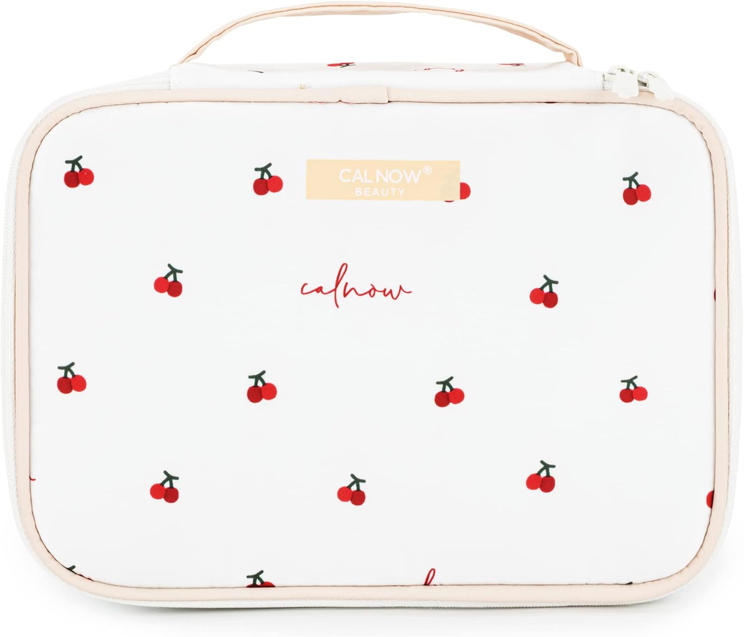 旅行化粧品収納バッグ 大容量 防水 軽量 持ち運び便利 洗面用具・小物入れ バスルーム (チェリー L)