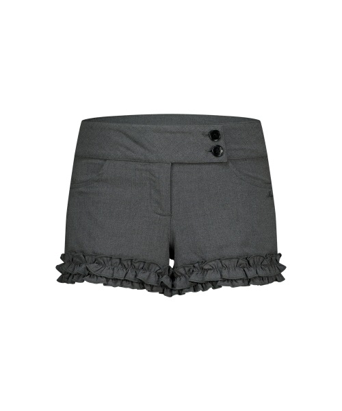 【ILLIGO】 FRILL ROW BUTTON SHORTS CHARCOAL 正規品