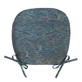 川島織物セルコン ピウマプリラーレ ダイニング シートクッション 45×43Vcm LN1107 B ブルー