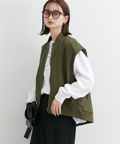 ベスト ミリタリーバックフレアベスト