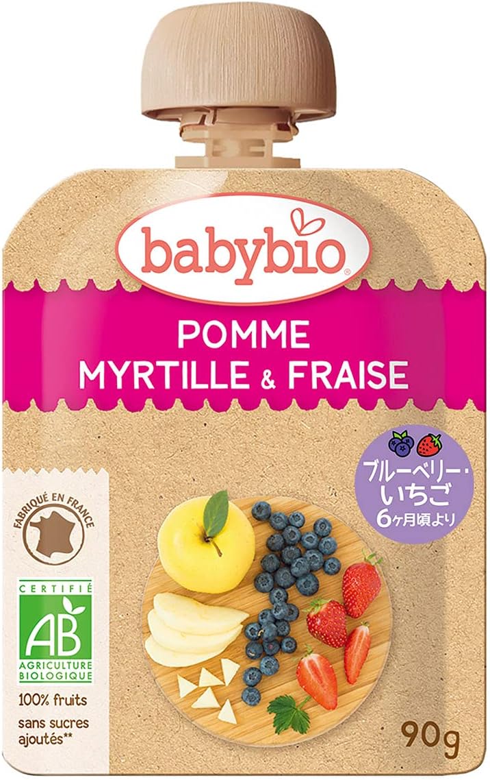 ミトク ベビービオ オーガニック ベビースムージー アップル・ブルーベリー・ストロベリー 90g ×14個 有機ベビーフード 有機JAS認証品 生後6か月～ 5,561円