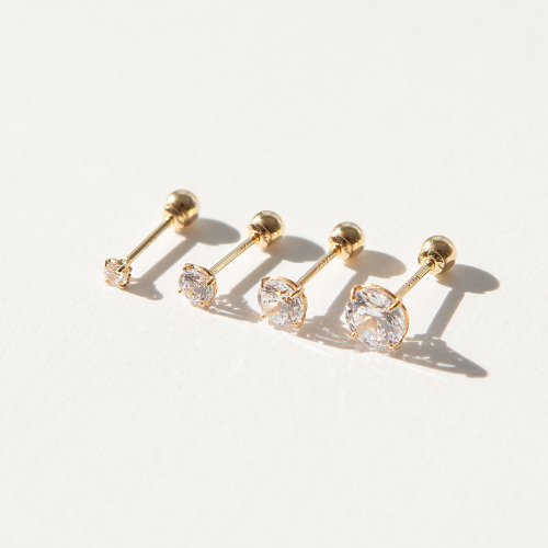 LUNNE 14k キュービックピアス 14k ゴールド #PI03