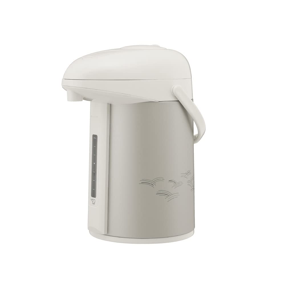 象印 ガラスエアーポット 2.2L 真空断熱構造 保温保冷 軽く押すだけラクラク給湯 ハンドルつき 水量が見える マットシルバー AB-RY22-SM