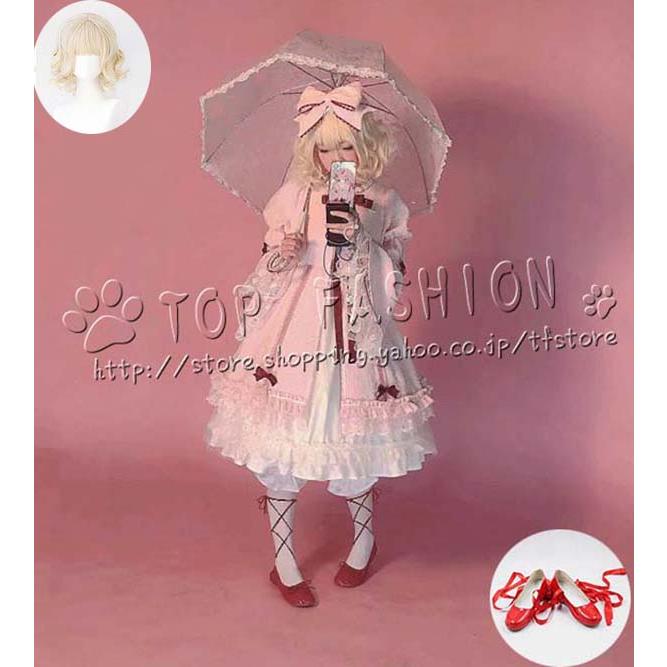 ローゼンメイデン Rozen Maiden 風 雛苺 ひないちご コスプレ 衣装 ウィッグ 仮装 お祭り コスチューム 変装 イベント cosplay