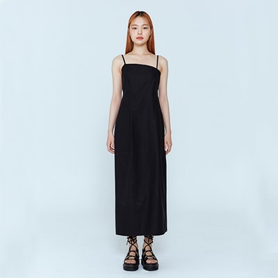 FRONT DETAIL DRESS (BLACK)