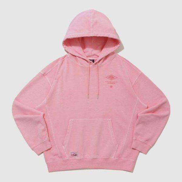M フード付き LQC UQ121CHD11-PNK ウェイファインダー ガーメントダイイング フード付きTシャツ / PINK