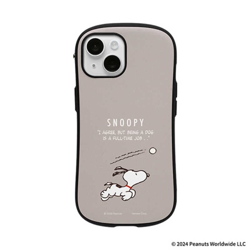 HAMEE　［iPhone 15/14/13専用］PEANUTS/ピーナッツ iFace First Class MagSynq KUSUMI ケース くすみグレージュ/ボール　41-986547