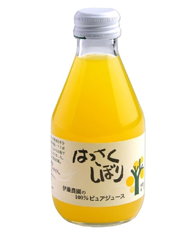 1ケース単位伊藤農園100％ピュアジュースはっさくしぼり180ｍｌ瓶1ケース（30本入り）（日本和歌山県）