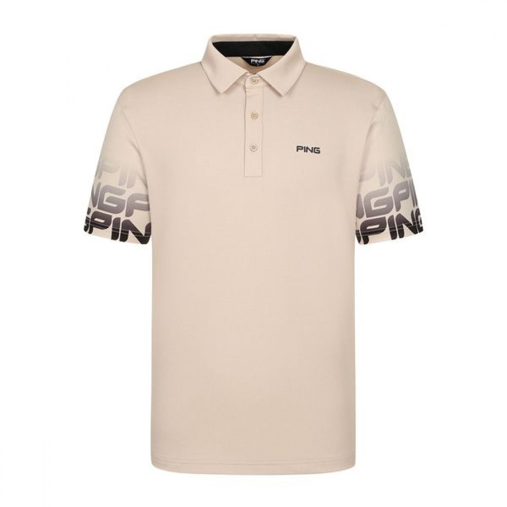 [ping] メンズグラデーションロゴカラー半袖Tシャツ