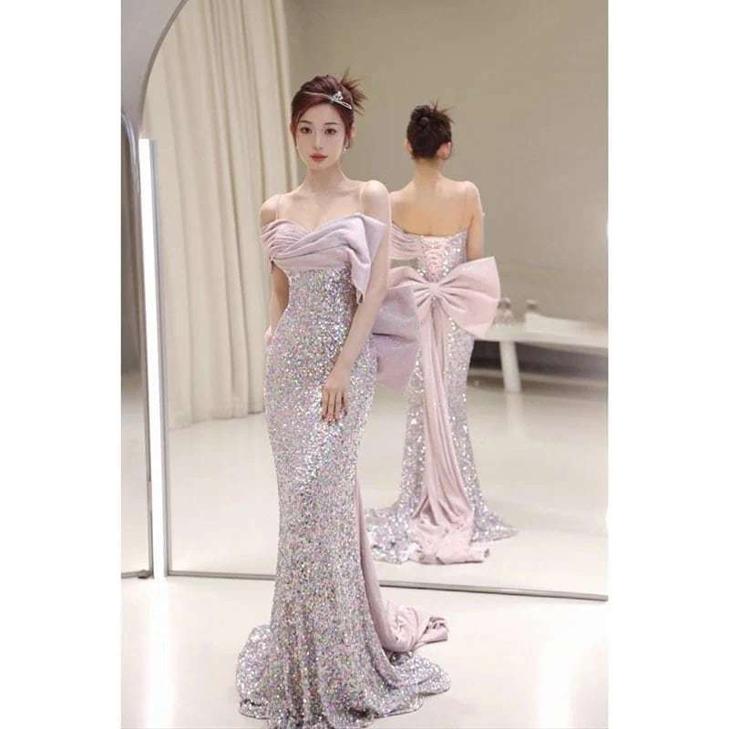 2024 人気 新作 高級感 韓国ファッションワンピース 花嫁ロングドレス 結婚式ワンピース パーティードレス 気質 結婚式 演奏会 発表会 卒業式 成人式 同窓会 ドレスウェディングドレス-67