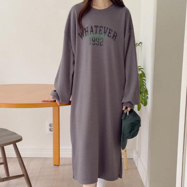 Hスタイル(OP)ワットエバーOPS 秋の変わり目ワンピース 長袖 OPS ドレス デイリー룩 デート룩