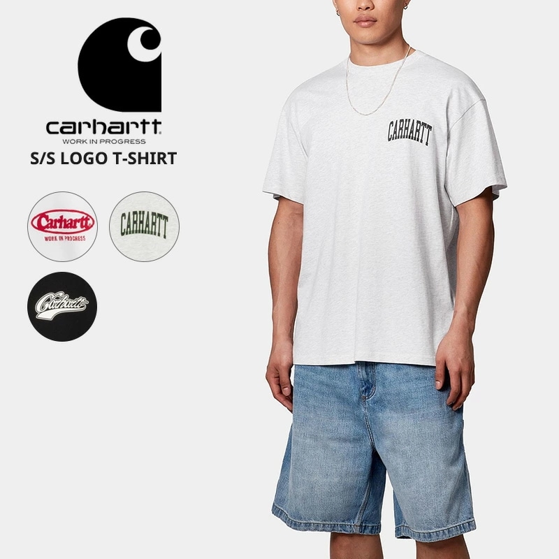 カーハート ダブリューアイピー メンズ 半袖 Tシャツ Carhartt WIP ショートスリーブロゴTシャツ カットソー トップス Tシャツ i034643