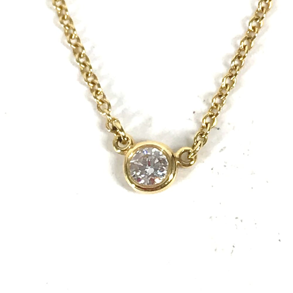 ネックレス バイザヤード シングルダイヤモンド 1P チェーンネックレス アクセサリー Au750 ゴールド