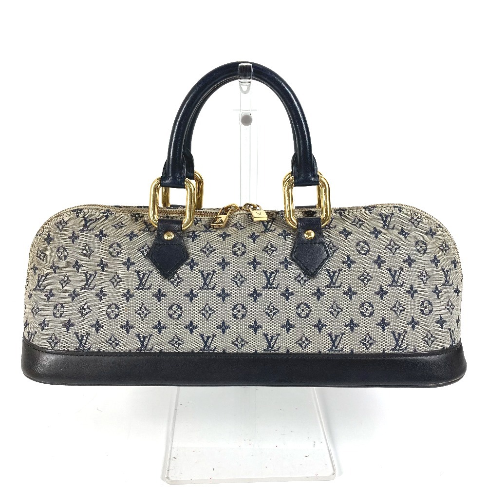 ハンドバッグ M92205 アルマロン モノグラムミニ カバン ミニボストンバッグ モノグラムミニキャンバス ネイビー