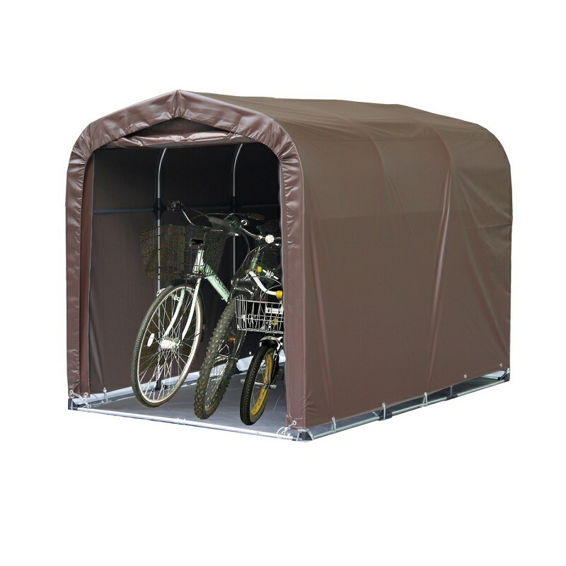南栄工業 NAN-A サイクルハウス 3台用 ターポリン 高耐久 ブラウン 3台用-SB型 間口1.56m 奥行2.2m 自転車ハウス 自転車収納 パイプ倉庫 簡易物置 自転車置き場 新生活 新入学