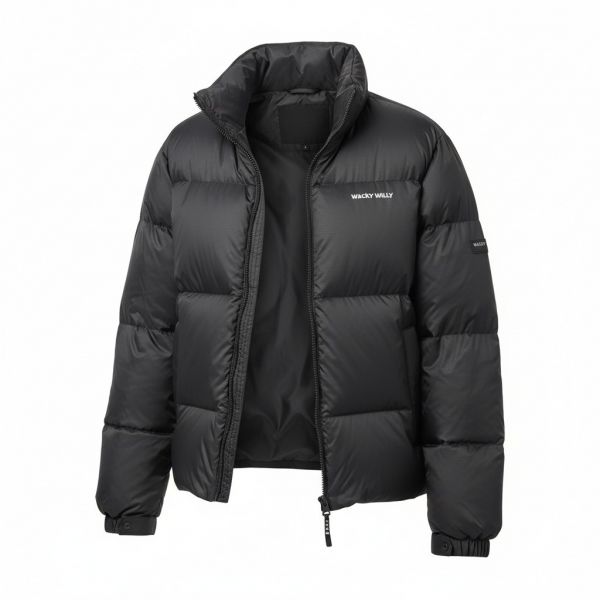 Ripstop Quilted Down Short Puffer Black