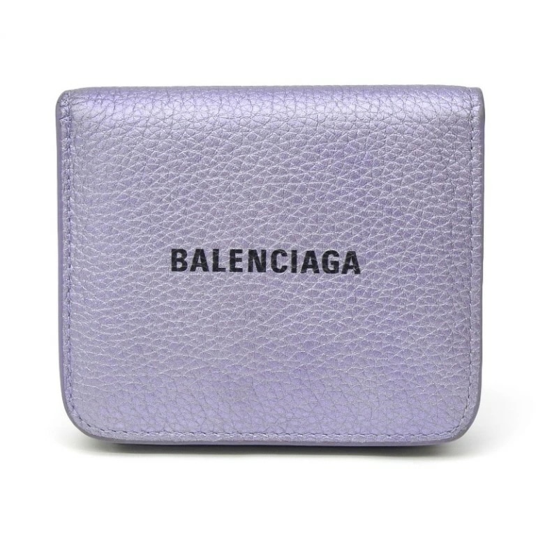 バレンシアガ BALENCIAGA コンパクトウォレット ミニ財布 594216 ラベンダー 【中古】(68479)