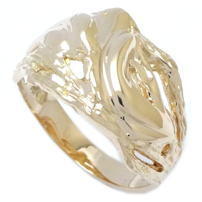 デザイン リング 指輪 13.5号 K18YG イエローゴールド/64995【中古】