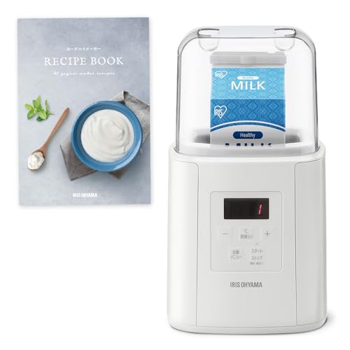 アイリスオーヤマ ヨーグルトメーカー 甘酒メーカー 飲むヨーグルト 低温調理 豆乳OK 自動メニュー レシピ付き IYM-016-W ホワイト 6,001円