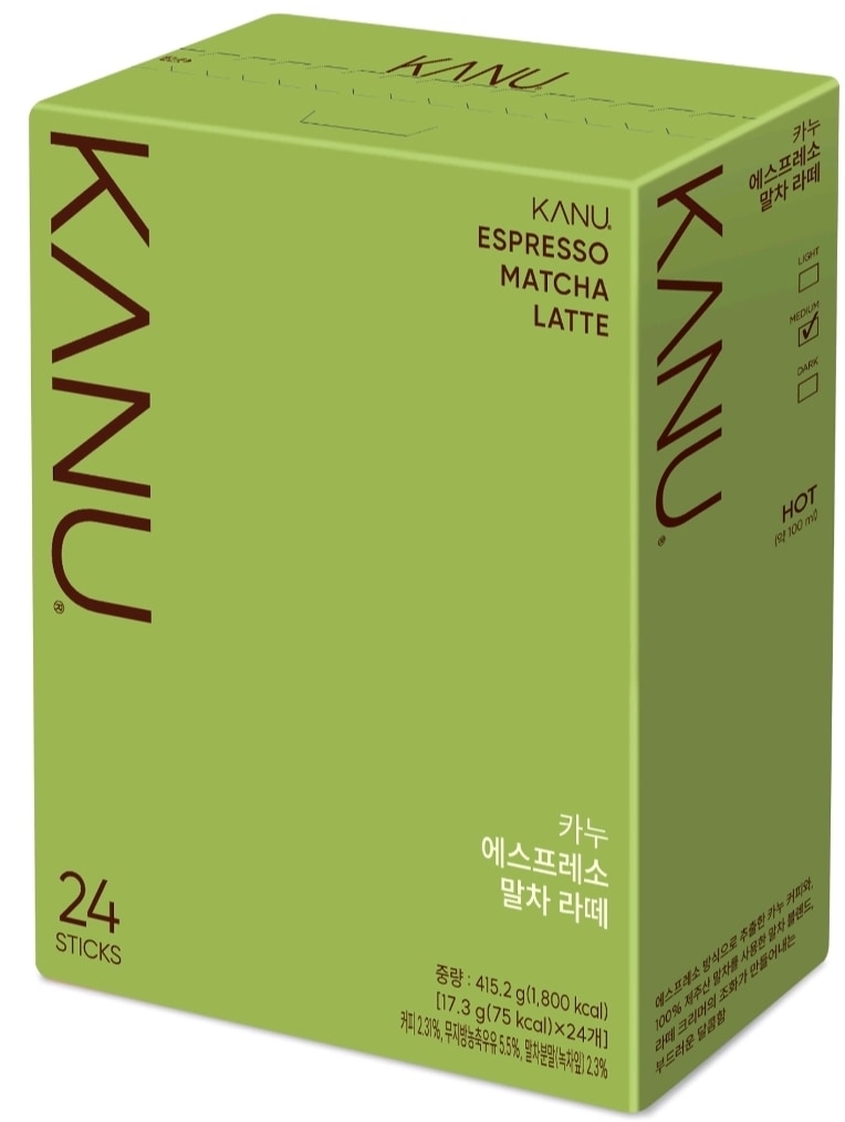 (韓国食品) 17.3g*24個*4box / 抹茶ラテ/ 抹茶 / 韓国コーヒー/ カフェラテ/ カヌー/ コーヒー/ インスタントコーヒー/ コーヒーミックス/ 韓国スティックコーヒー