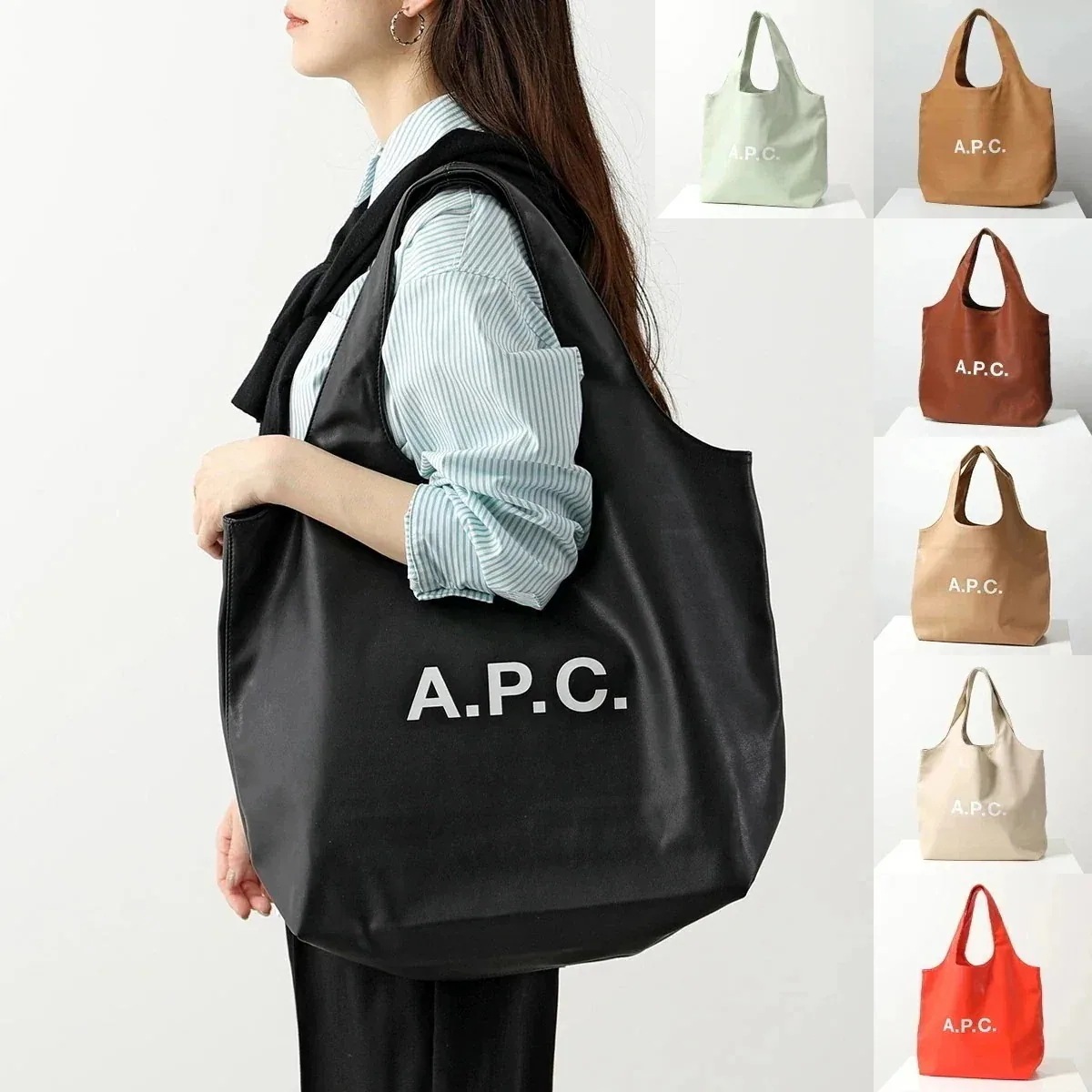 APC A.P.C. アーペーセー トートバッグ tote ninon PUAAT M61565 レディース ロゴ ショッピングバッグ 鞄 カラー7色