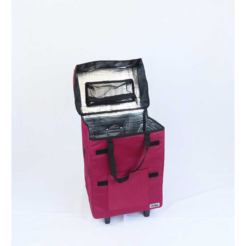 富士商　スマートショッピングバッグエッグホルダー付 FELIO ワインレッド　F21783