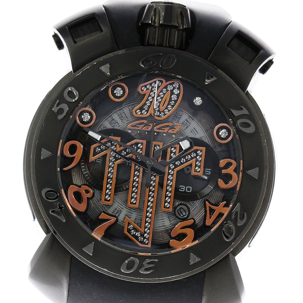 【GaGa MILANO】ガガミラノ クロノ48ｍｍ ネイマールモデル 世界限定500本 8012.NJ.01 クォーツ メンズ_701760【中古】