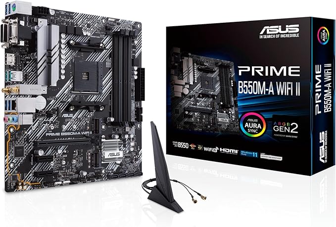 ASUS AMD B550 PRIME B550M-A WIFI II (WI-FI) (Ryzen AM4) Micro ATXマザーボード