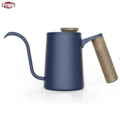 レア商品コーヒーポット細口ケトルハンドパンチポットステンレス製ティーポット木製ハンドルグースネックティーポットノンスリップハンドル