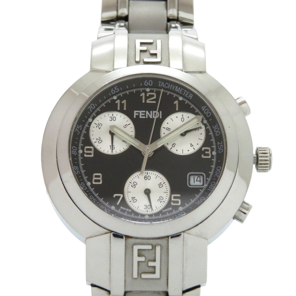 クオーツ オロロジ クロノグラフ 031-4500G-756 腕時計 ステンレススチール ブラック 1502【中古】 メンズ