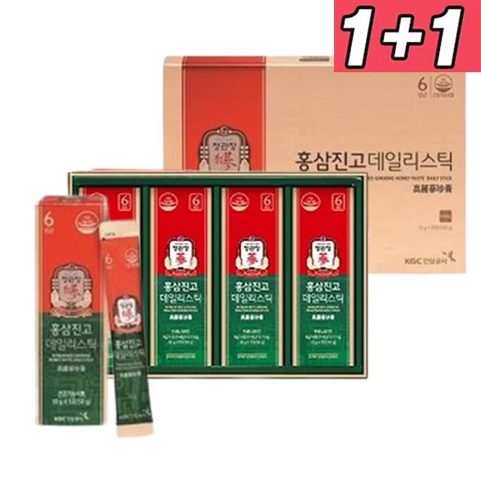 [1+1]紅参ジンゴ デイリースティック 10g x20包*2箱/紅参真膏 / 紅参ジンゴ/高麗人参茶/ 6年根/ 韓国健康食品/ 韓国食品