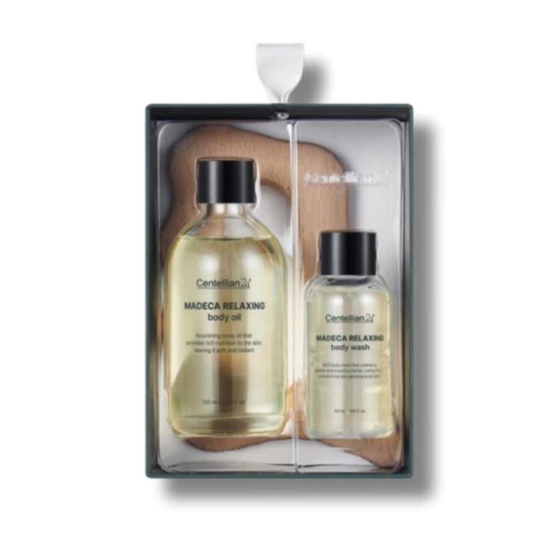 [ギフトセット]センテリアン24 マデカ リラクシング ボディオイル100ml+ボディウォッシュ50ml+ウッド ボディ カッサ
