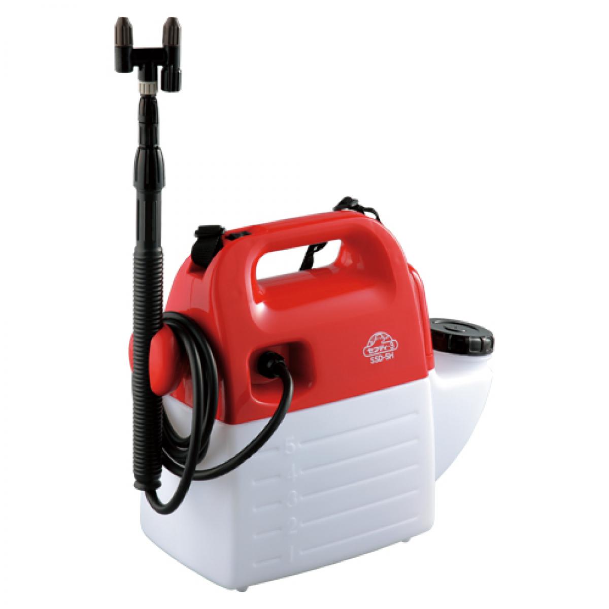セフティー3 ハイパワー 電池式 噴霧器 5L ホース1.7m ノズル40~90cm 1頭2頭切替 SSD-5H 噴霧 ミクロの霧 均一噴霧