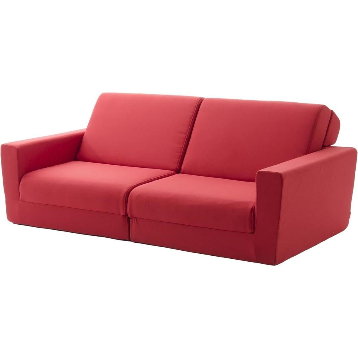 【I】セルタン(CELLUTANE) ソファベッド 2人掛け 大きめサイズ CHIDORI 和楽の千鳥 ダリアンレッド　折り畳み式 簡易ベッド リビング 【受注生産品】グ