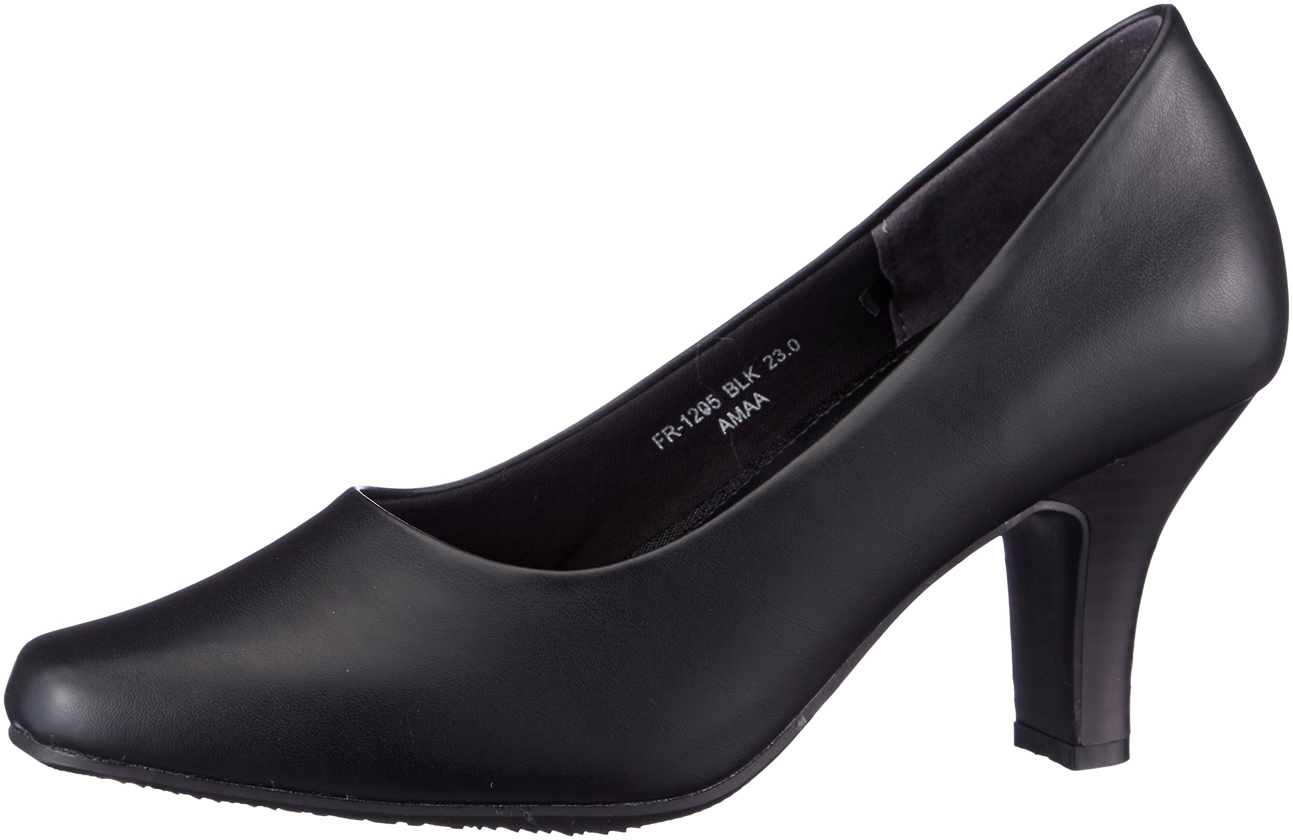 [フワラク] 幅広 3E 防水 美脚ハイヒールパンプス 【21.5cm~25.5cm】 レディース ブラック 23.5 cm