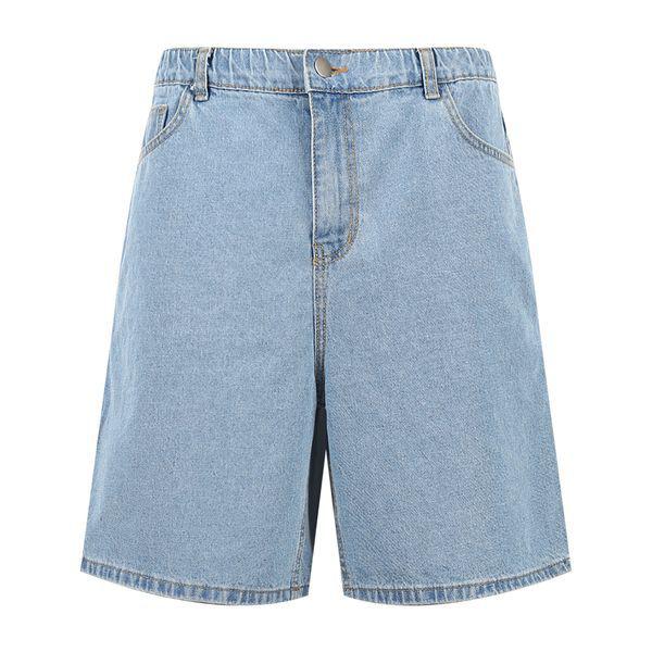 メンズ クール スパン ヒドゥン バンディング デニム ショートパンツ NE JEH Q031 ライトブルー_P422279530