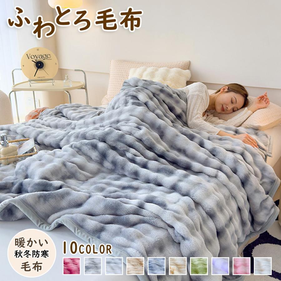 ふわとろ毛布 もこもこ毛布 厚手 ふわとろストライプ毛布 秋冬用エアコンカバーお昼寝 蓄熱 防寒 軽量 暖かい 大判 洗濯可 膝掛け ふわもこ ひざ掛け 掛け毛布 5,225円