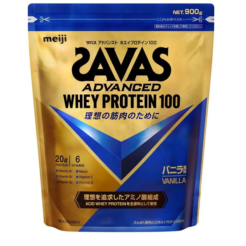ザバス アドバンスト ホエイプロテイン100 バニラ味 900g サプリメント(栄養補助食品) スポーツサプリメント 機能性成分 2633097