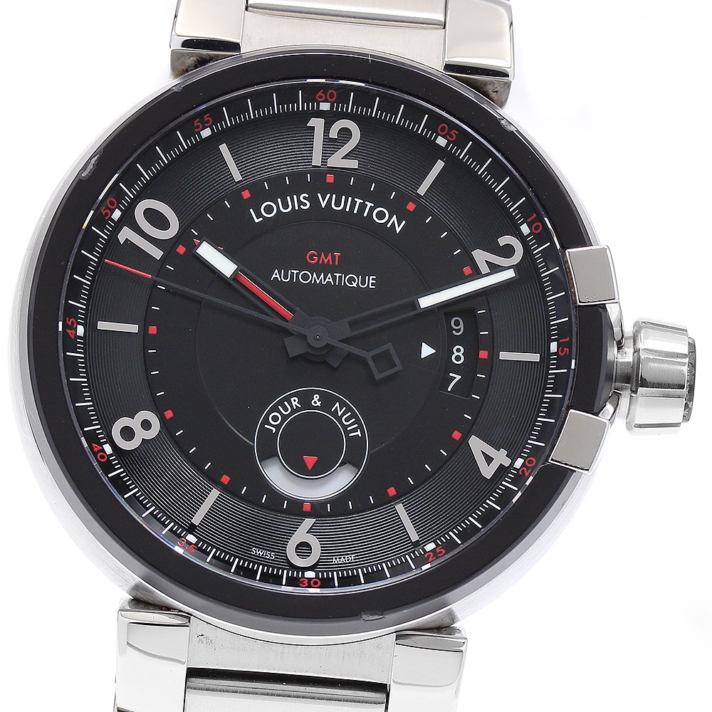 ルイ・ヴィトン LOUIS VUITTON Q1156 タンブール エボリューション GMT 自動巻き メンズ _837701【中古】