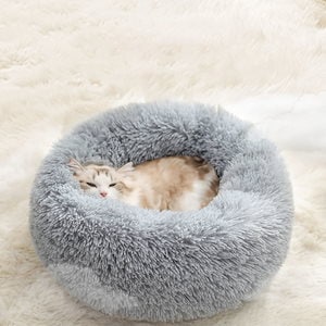 室内 ペットヒーリング用品 ペットハウス 猫用ベッド ペットベッド ふわふわ 犬猫兼用 保温防寒 四節適用 洗える