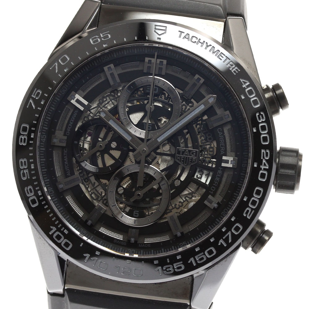 タグホイヤー TAG HEUER CAR2A90 カレラ キャリバーホイヤー01 クロノグラフ 自動巻き メンズ 極美品 保証書付き_904346【中古】