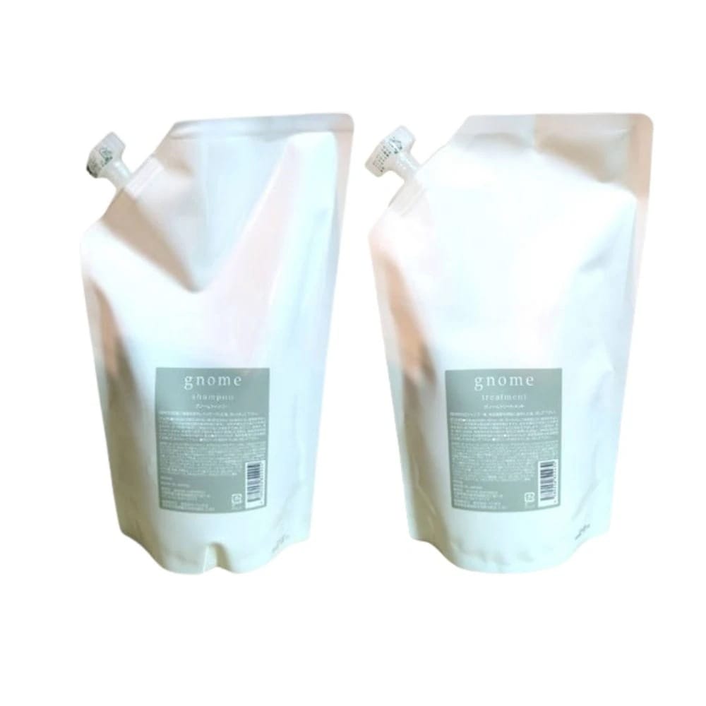 [国内正規品] ノームコスメティクス グノームシャンプー+トリートメント セット 800ml+800ｇ（リフィル） gnomecosmetics 抜け毛 切れ毛 低刺激 高洗浄力 プラセンタ EGF